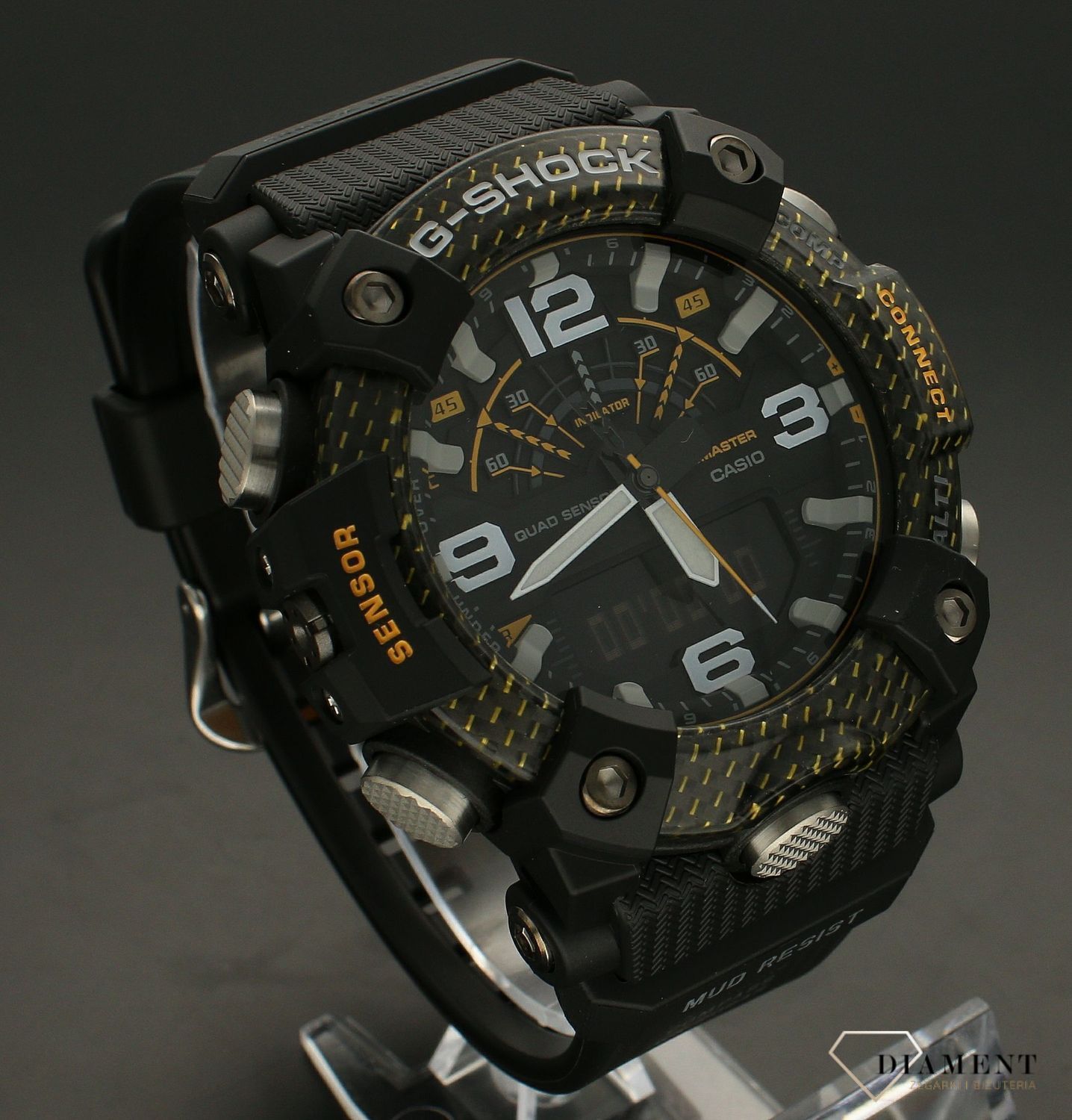 Zegarek CASIO G-Shock GG-B100Y-1AER Mudmaster Carbon Core. Zegarek sportowy, wstrząsoodporny z kompasem na czarnym pasku z wysokościomierzem i termometrem. Idealny prezent dla mężczyzny. Zegarek G-shock do nurkowania..jpg