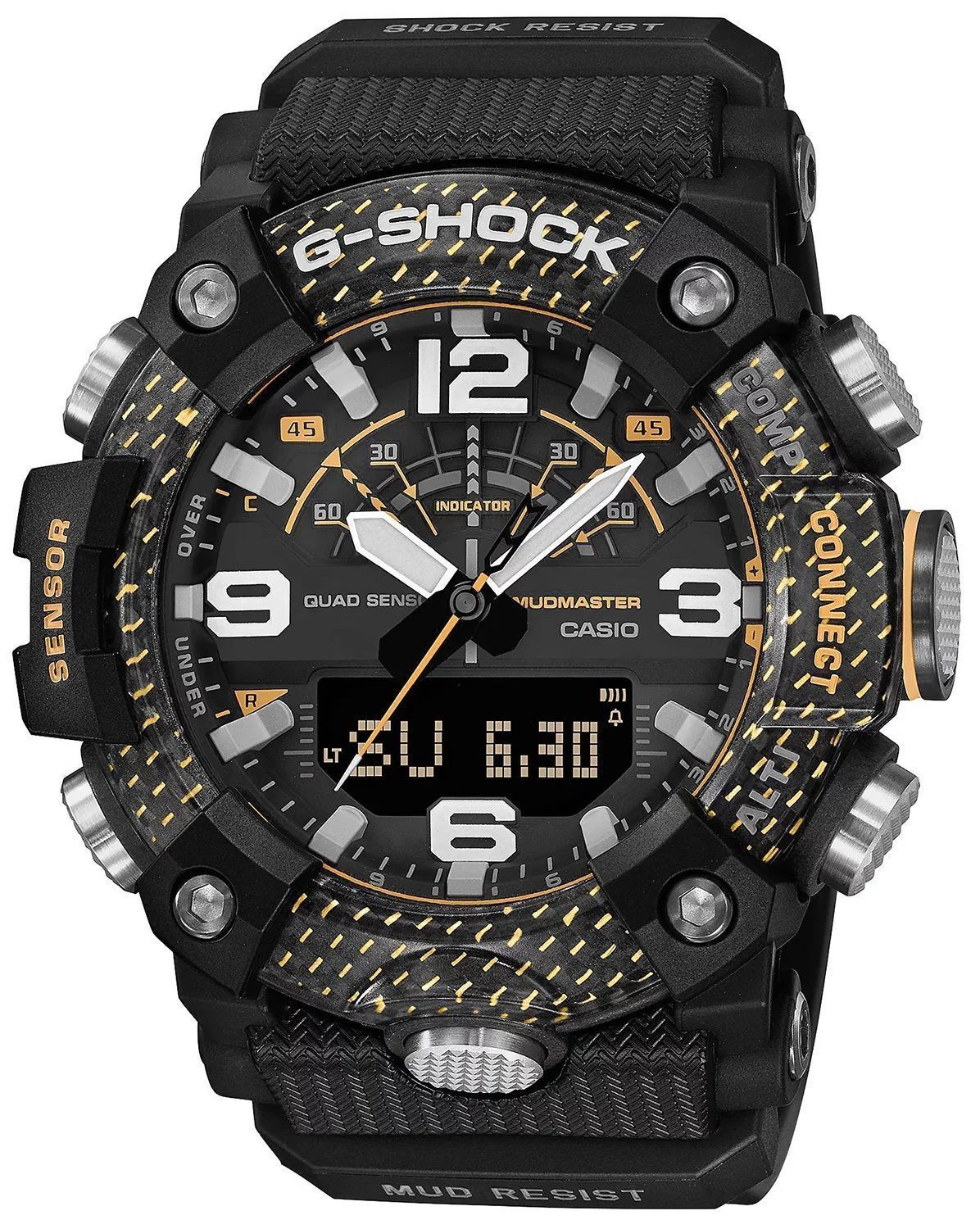 Zegarek CASIO G-Shock GG-B100Y-1AER Mudmaster Carbon Core. Zegarek sportowy, wstrząsoodporny z kompasem na czarnym pasku z wysokościomierzem i termometrem. Idealny prezent dla mężczyzny. Zegarek G-shock do nurkowania..jpg