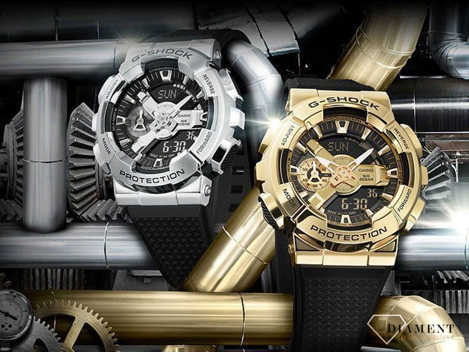 Zegarek męski Casio G-shock GM-110-1AER srebrny.jpg