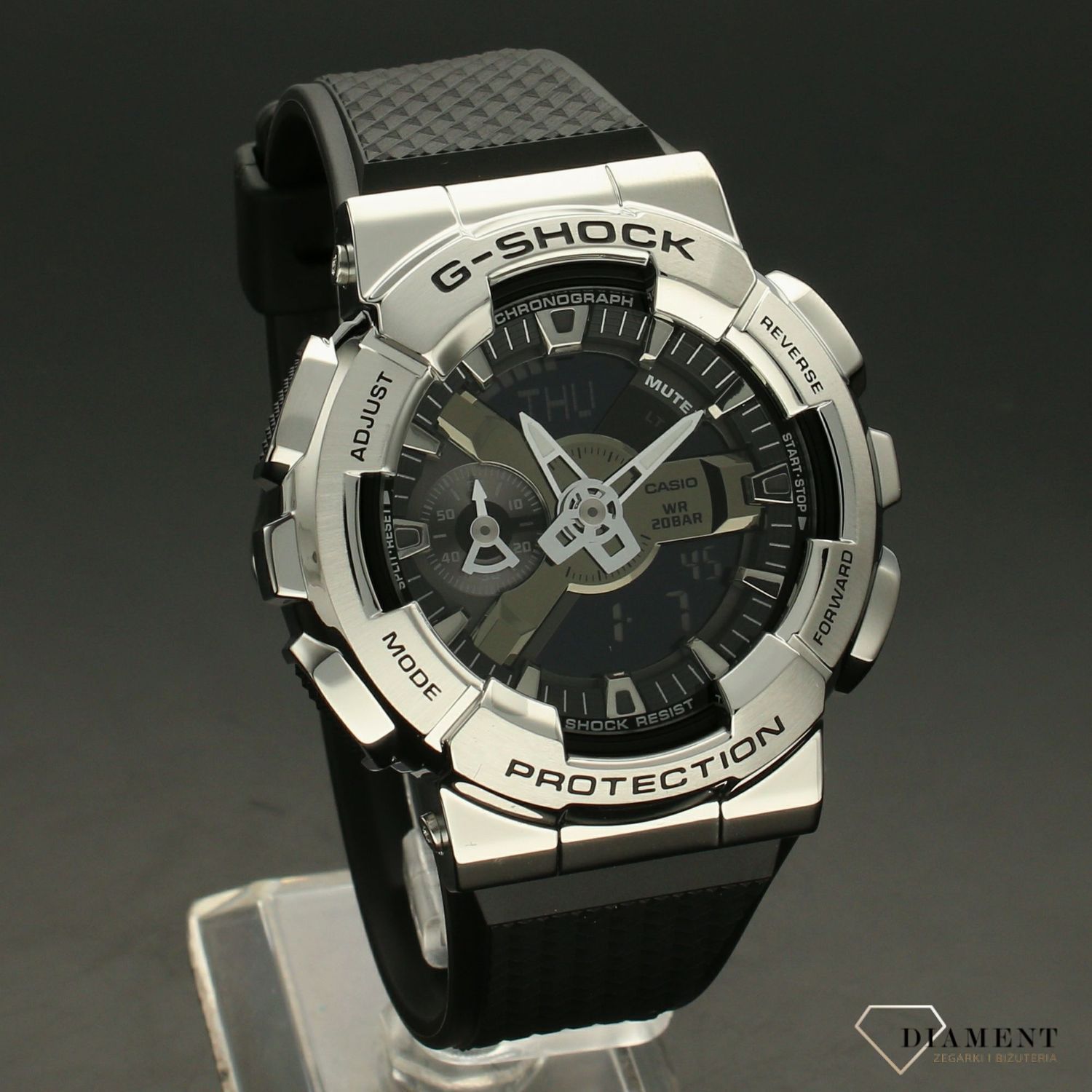 Zegarek męski Casio G-shock GM-110-1AER srebrny.jpg