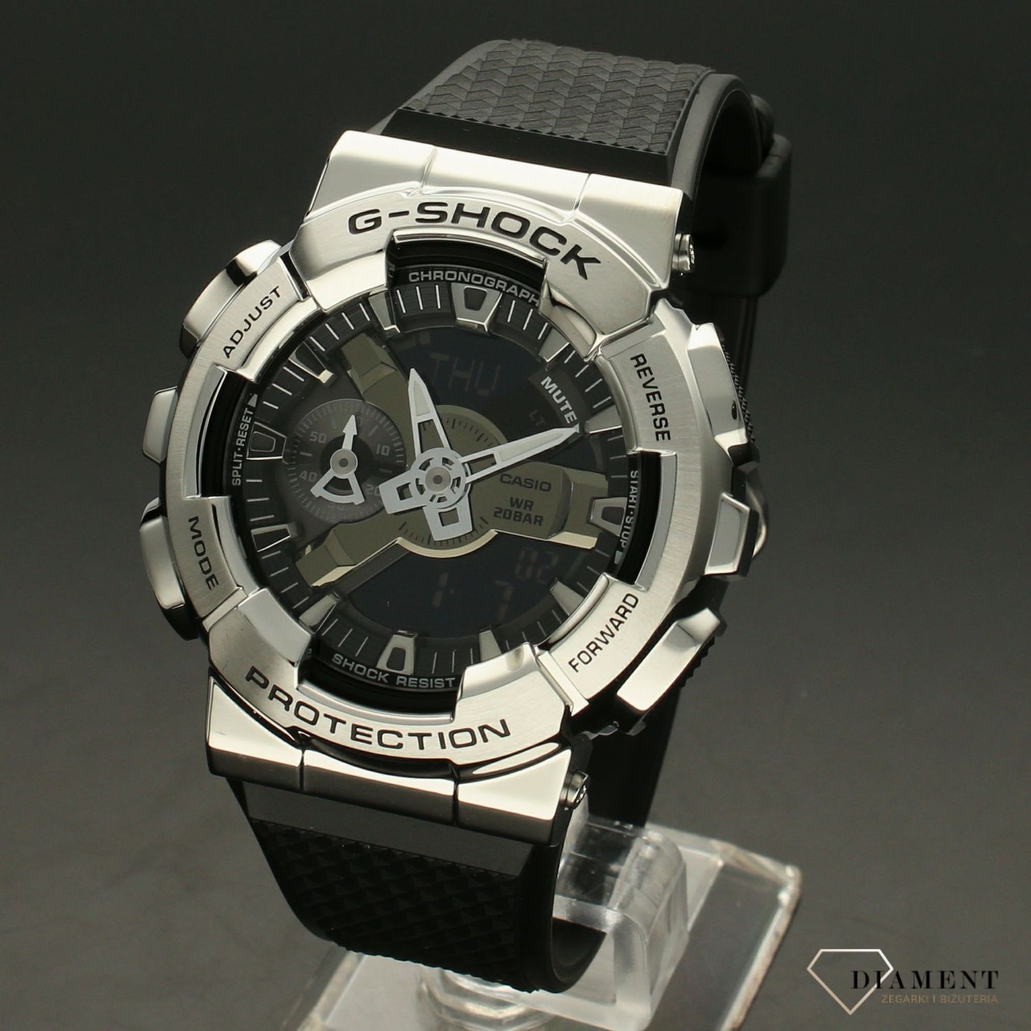 Zegarek męski Casio G-shock GM-110-1AER srebrny.jpg