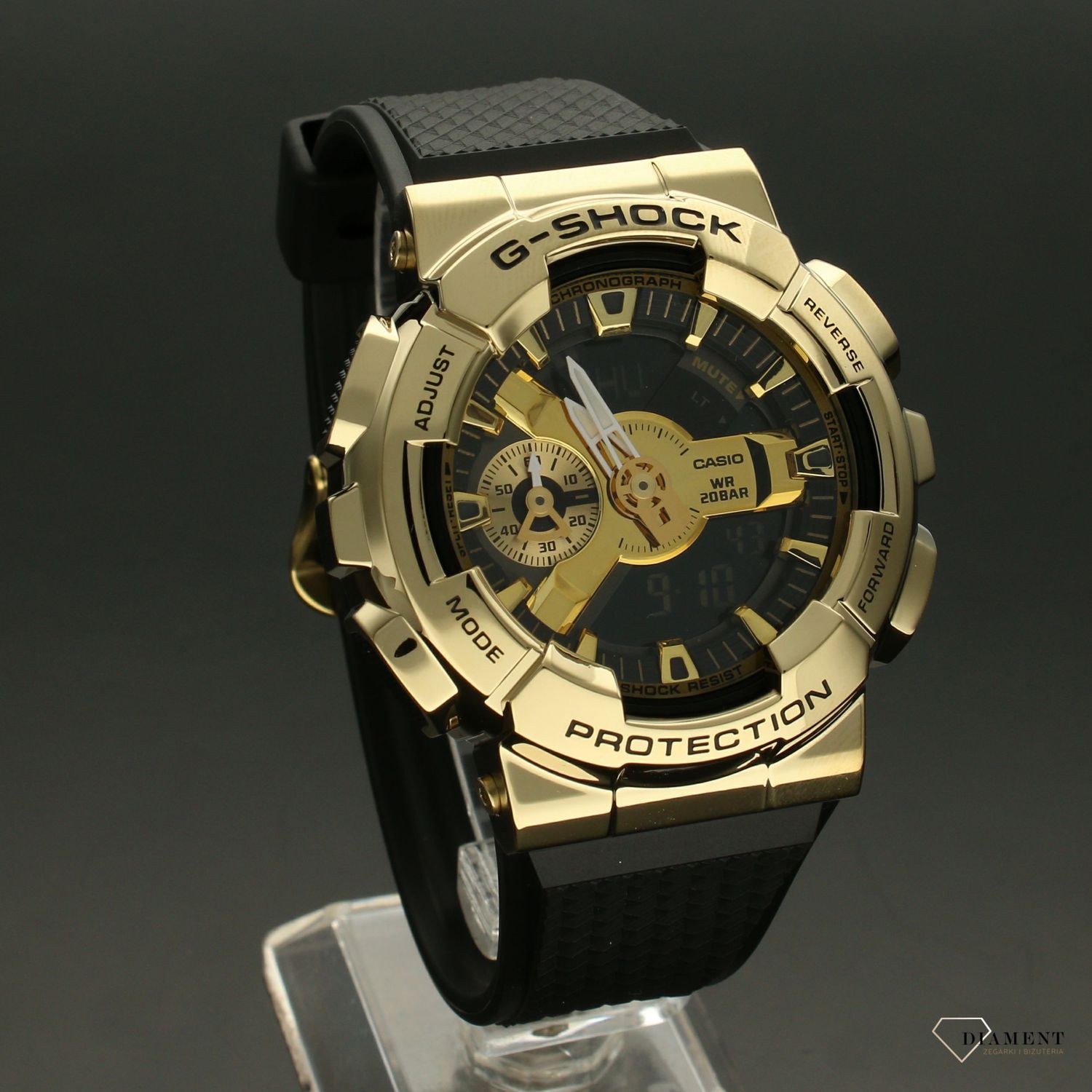 Zegarek Casio G-shock złoto-czarny GM-110G-1A9ER - www.zegarki-diament.pl
