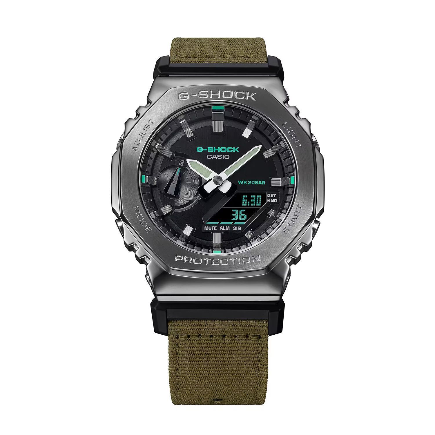 Zegarek Casio G-ShockUtility Metal GM-2100CB-3AER.  Wytrzymały zegarek męski. Zegarek G-shock na prezent. Zegarek do nurkowania. Zegarek dla mężczyzny na parcianym pasku..jpg