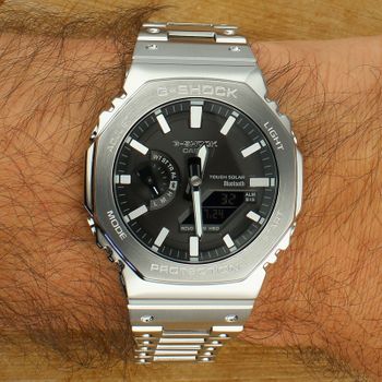 Zegarek męski G-SHOCK Casio GM-B2100SD-1AER Full Metal Bluetooth Solar srebrny.jpg
