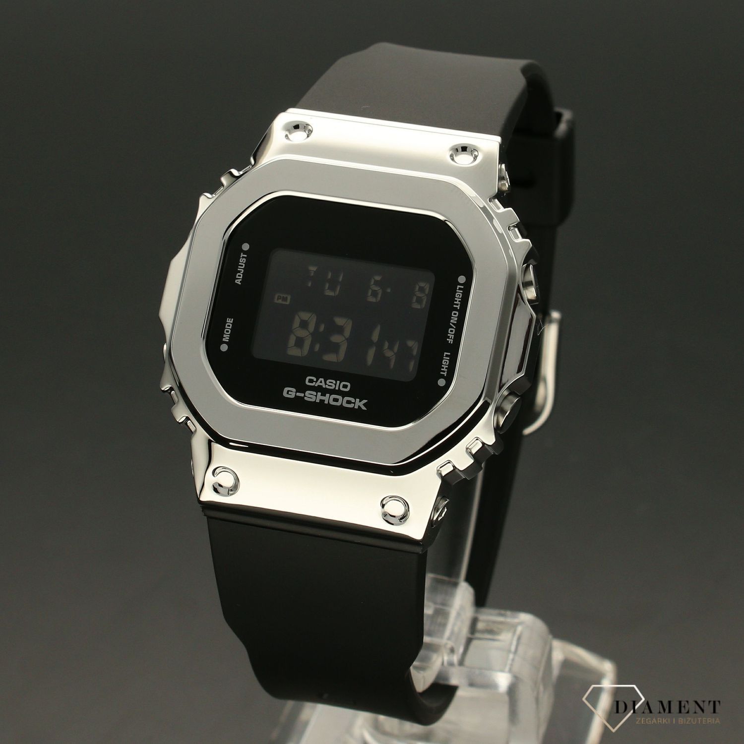 Zegarek damski sportowy Casio Baby-G GM-S5600-1ER na czarnym pasku sportowym..jpg