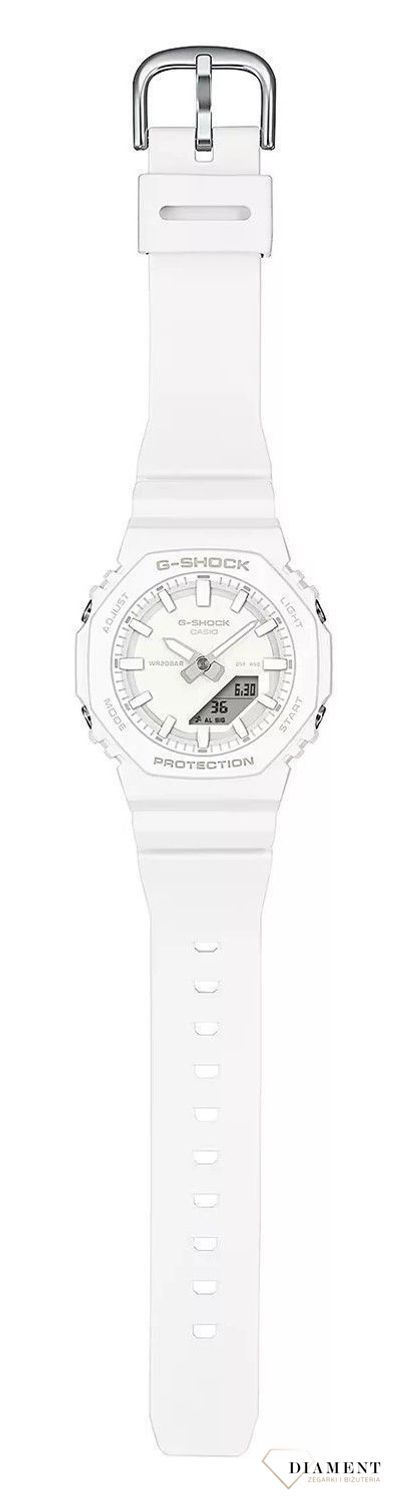 Zegarek damski Casio G-Shock TONE ON TONE biały GMA-P2100-7AER. Zegarek casio g-shock na komunię dla dziewczynki. Zegarek damski biały sportowy. Damski zegarek do pływania, wodoszczelny. Zegarek komunijny..jpg