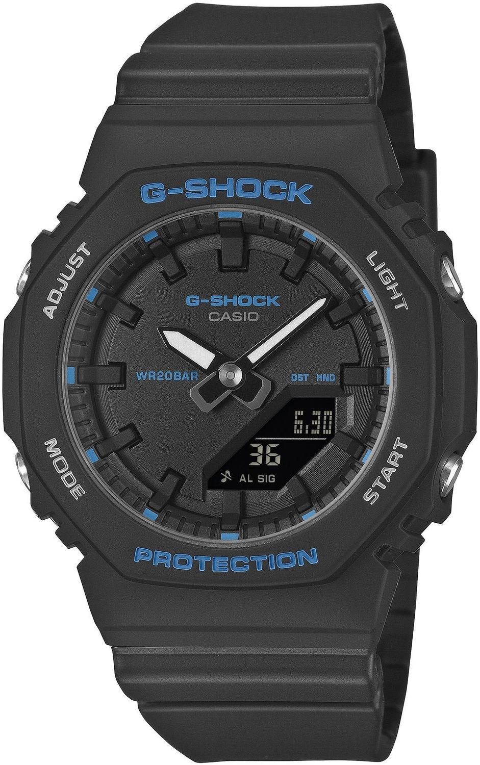 Zegarek młodzieżowy G-SHOCK Casio GMA-P2100BA-1AER czarny z niebieskimi akcentami 200M (1).jpg