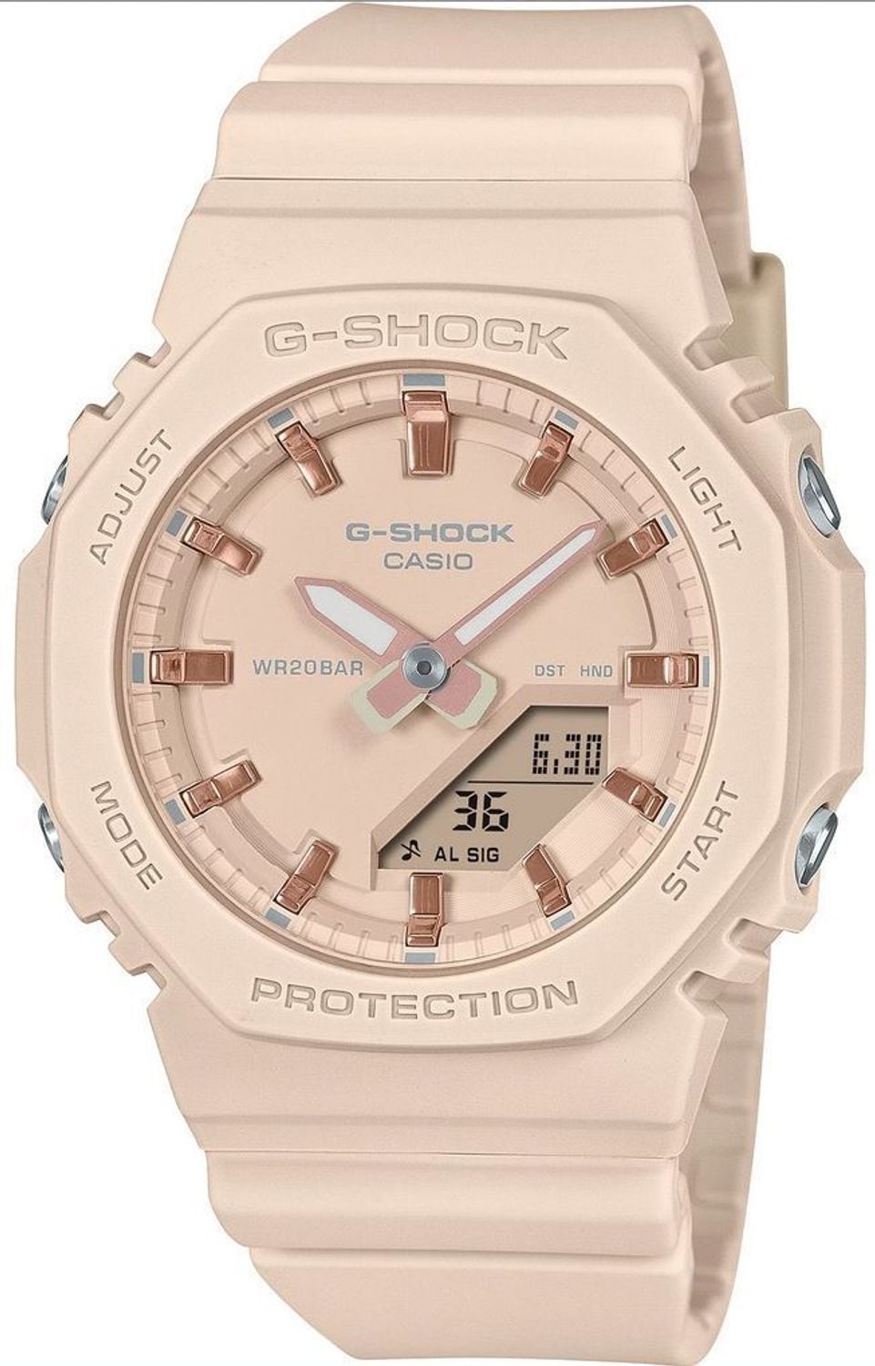 Zegarek Casio G-Shock GMA-P2100M-4AER Damski Zegarek Beżowy – Kwarcowy, Wodoszczelny, Wstrząsoodporny.jpg