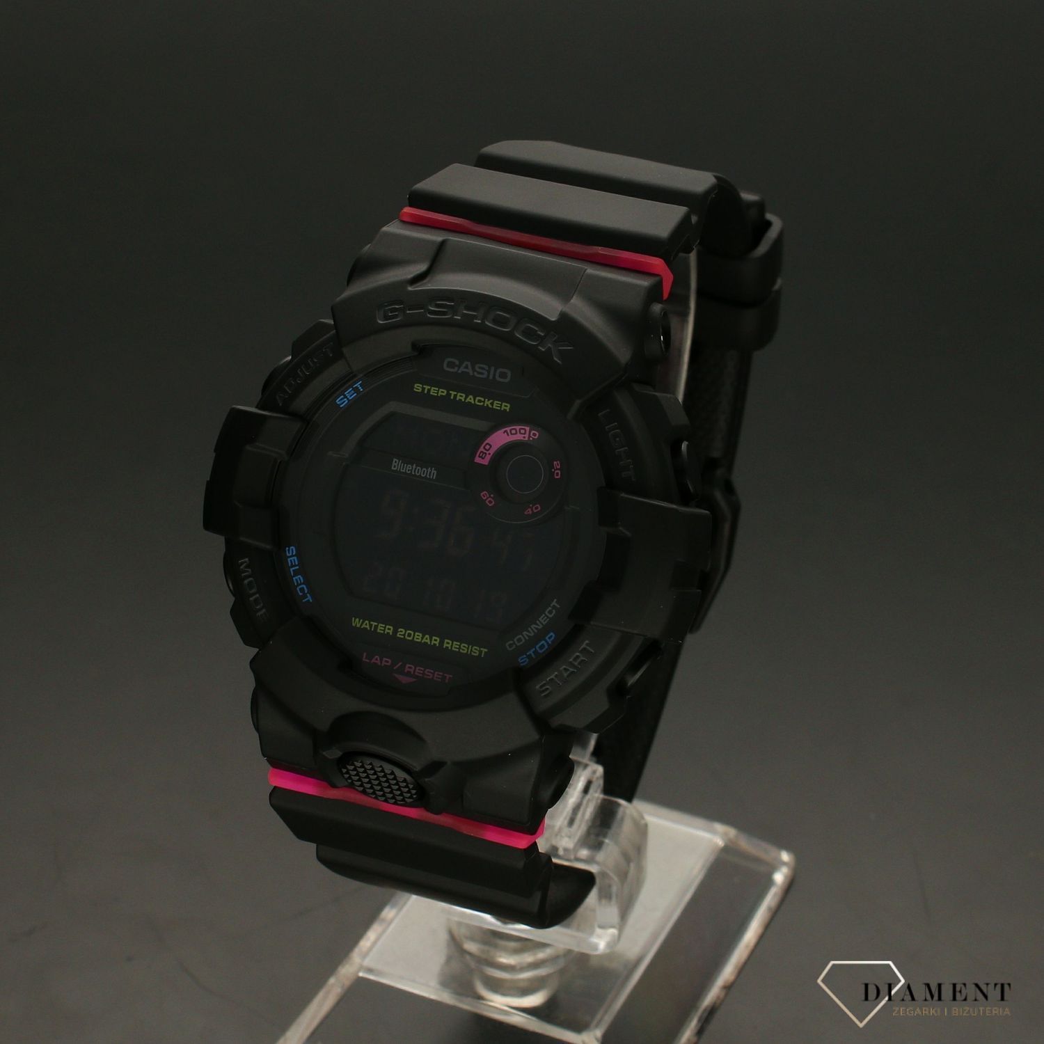 Zegarek damski Casio G-shock 'Czarno-różowy bluetooth' GMD-B800SC-1ER.jpg