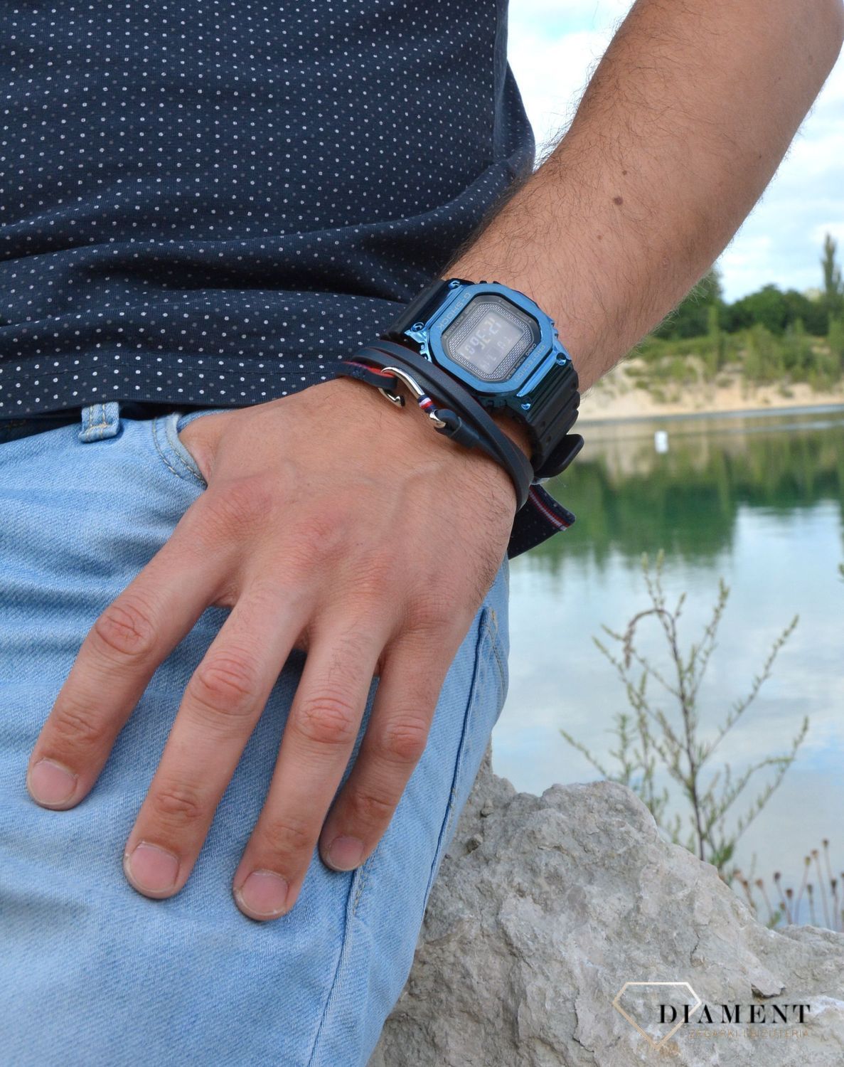 Zegarek męski G-SHOCK Full Metal Case Specjal ' Niebieski negatyw '.1.jpg