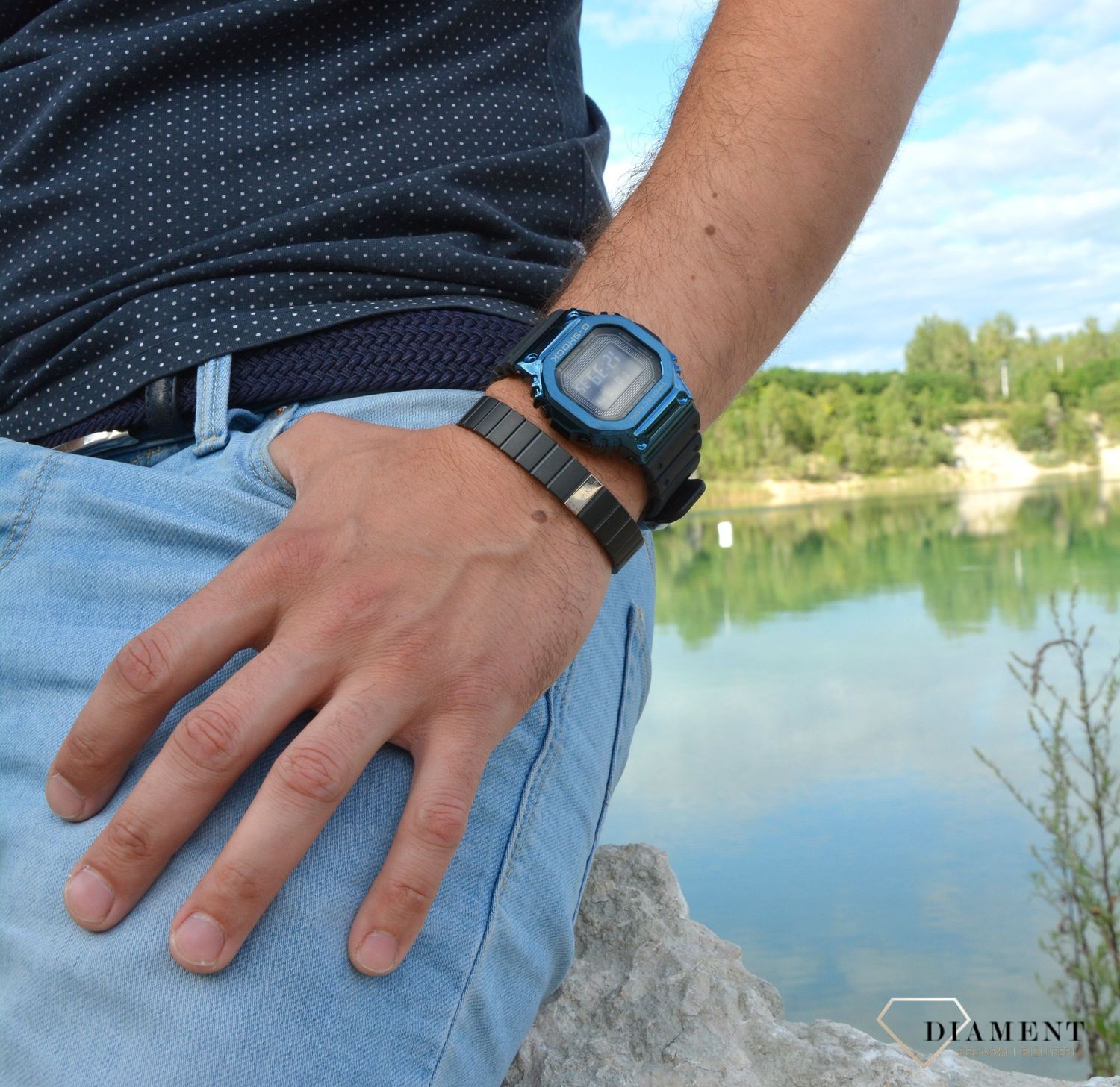 Zegarek męski G-SHOCK Full Metal Case Specjal ' Niebieski negatyw '.1.jpg