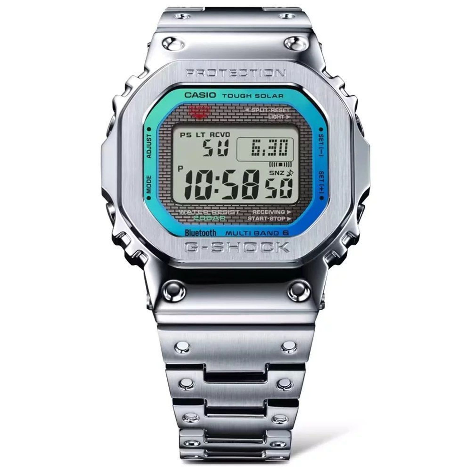 Zegarek męski G-SHOCK Casio SOLAR G-SHOCK FULL METAL GMW-B5000PC-1ER. Męski zegarek sportowy solarny. Zegarek męski G-shock z bluetooth. Zegarek męski G-shock solarny. Zegarek Radio Controlled Casio G-shock na prezent (2).jpg