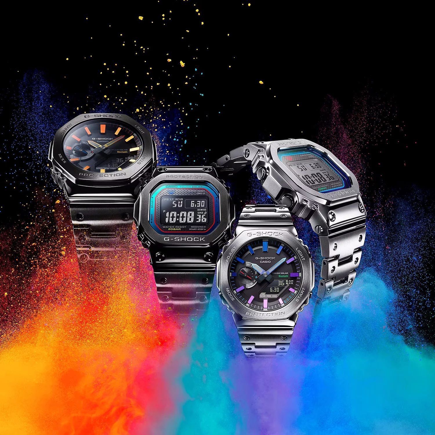 Zegarek męski G-SHOCK Casio SOLAR G-SHOCK FULL METAL GMW-B5000PC-1ER. Męski zegarek sportowy solarny. Zegarek męski G-shock z bluetooth. Zegarek męski G-shock solarny. Zegarek Radio Controlled Casio G-shock na prezent (2).jpg