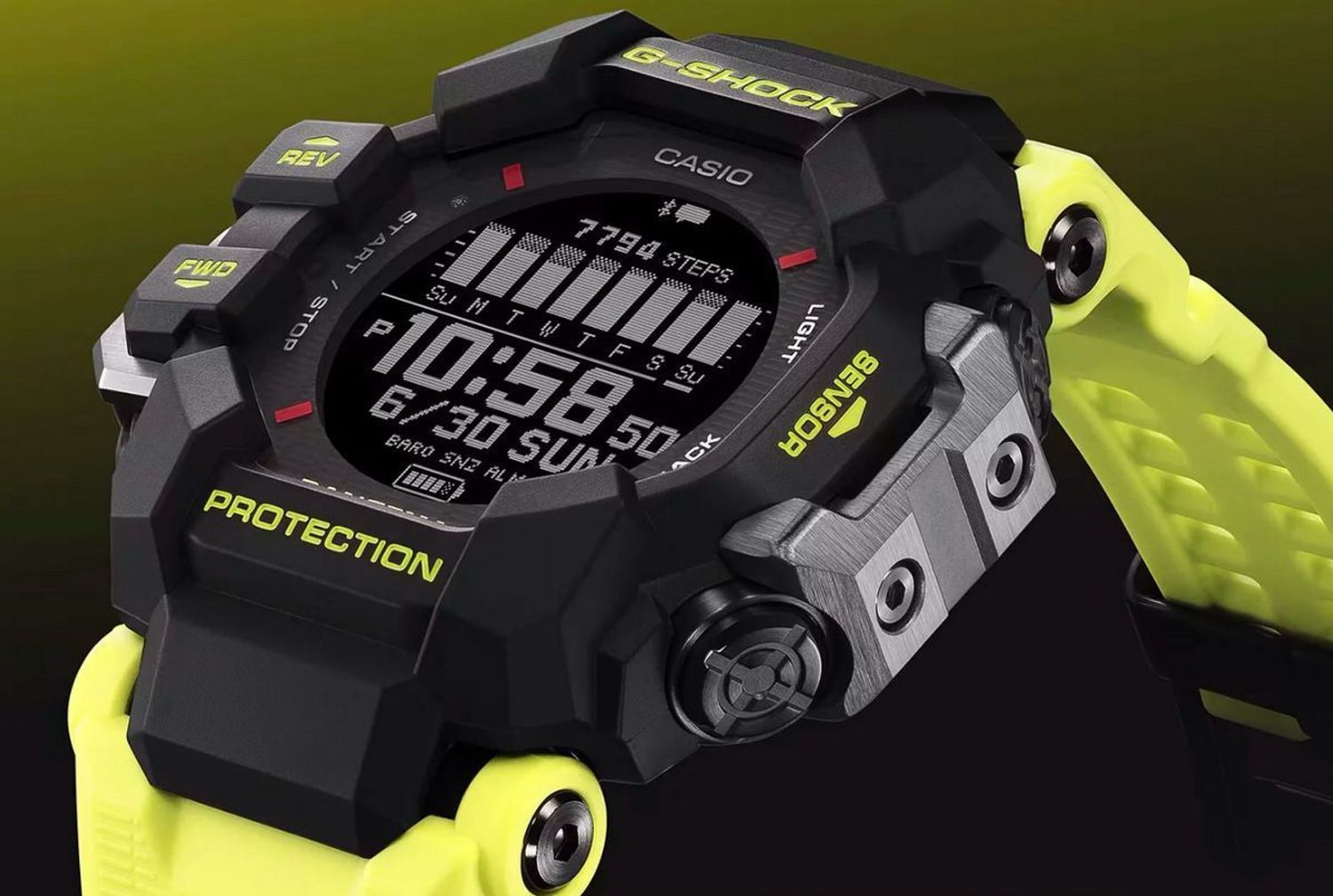 Zegarek męski G-SHOCK Casio Master Of G - Land Rangeman Solar Żółty, Bluetooth, wodoodporny 200 m (2).jpg