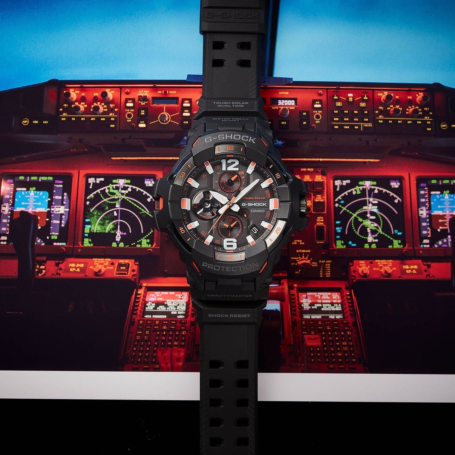 Zegarek G-SHOCK Casio GRAVITYMASTER TOUGH SOLAR BLUETOOTH GR-B300-1A4ER (2).jpg