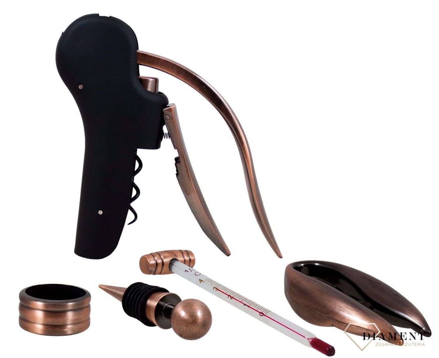 Zestaw akcesoriów do wina w pudełku 5 elementów GS030. Z uwagi na eleganckie opakowanie i wysokiej jakości elementy doskonale nadaje się na prezent.  (2).jpg