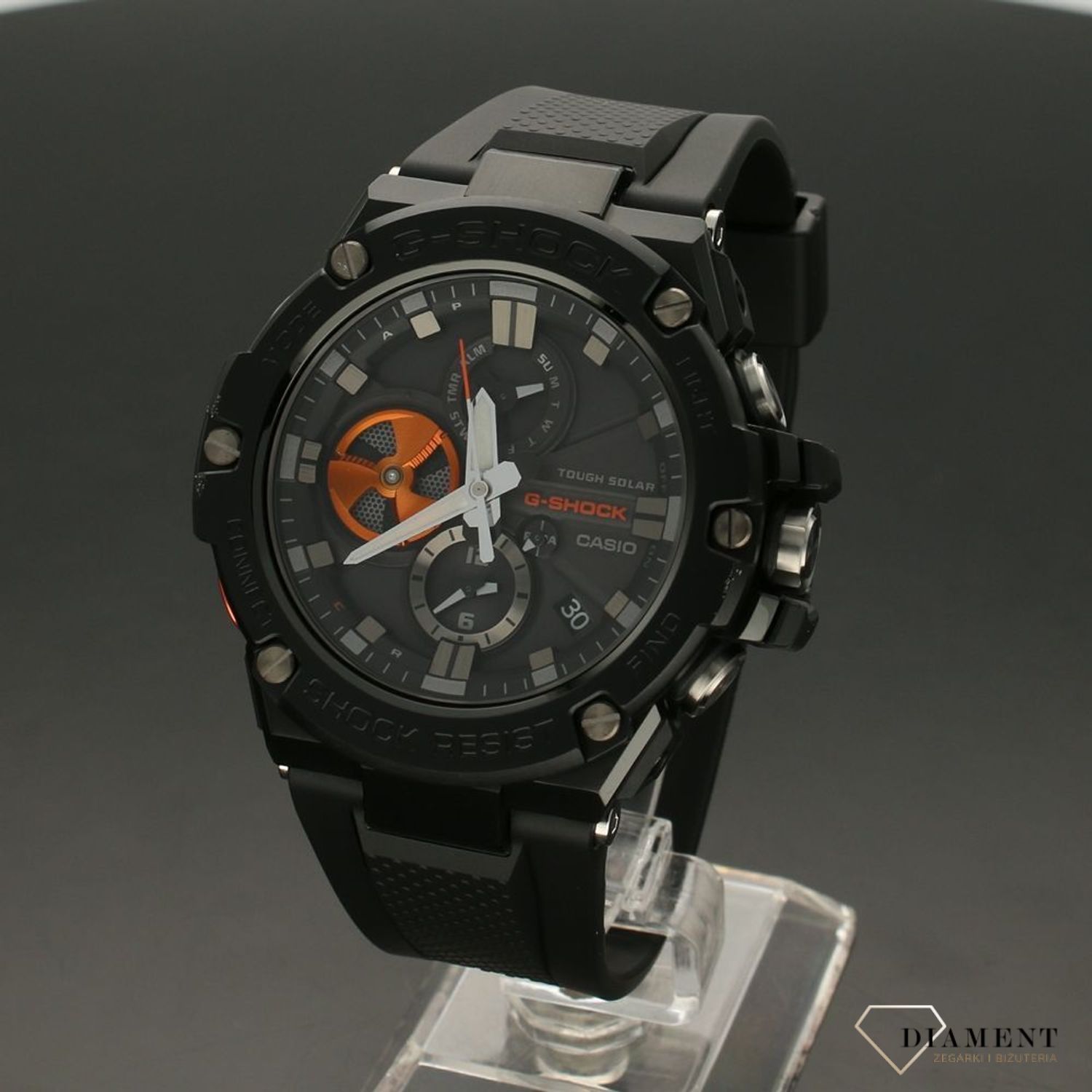 Zegarek męski wstrząsoodporny CASIO G-Shock GST-B100B-1A4ER G-STEEL Bluetooth Sync.jpg