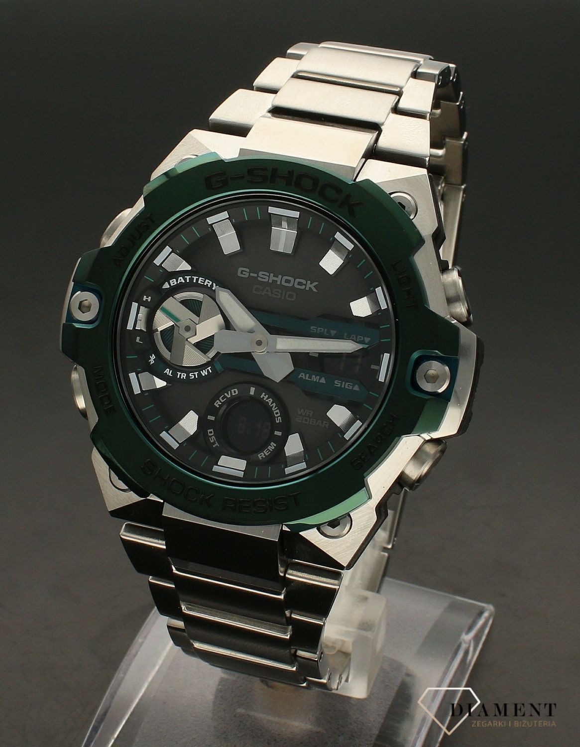 Zegarek G-SHOCK Casio G-STEEL TOUGH SOLAR - męski GST-B400CD-1A3ER ⌚ marki Casio G-shock z wbudowanymi funkcjami. Jest to idealny pomysł na prezent.➤ Bluetooth ➤Zapraszamy do najlepszego sklepu z zegarkami www (1).webp