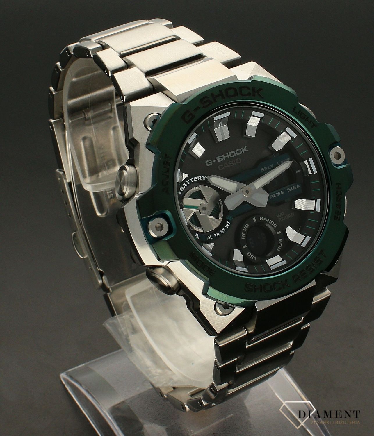 Zegarek G-SHOCK Casio G-STEEL TOUGH SOLAR - męski GST-B400CD-1A3ER ⌚ marki Casio G-shock z wbudowanymi funkcjami. Jest to idealny pomysł na prezent.➤ Bluetooth ➤Zapraszamy do najlepszego sklepu z zegarkami www (1).webp