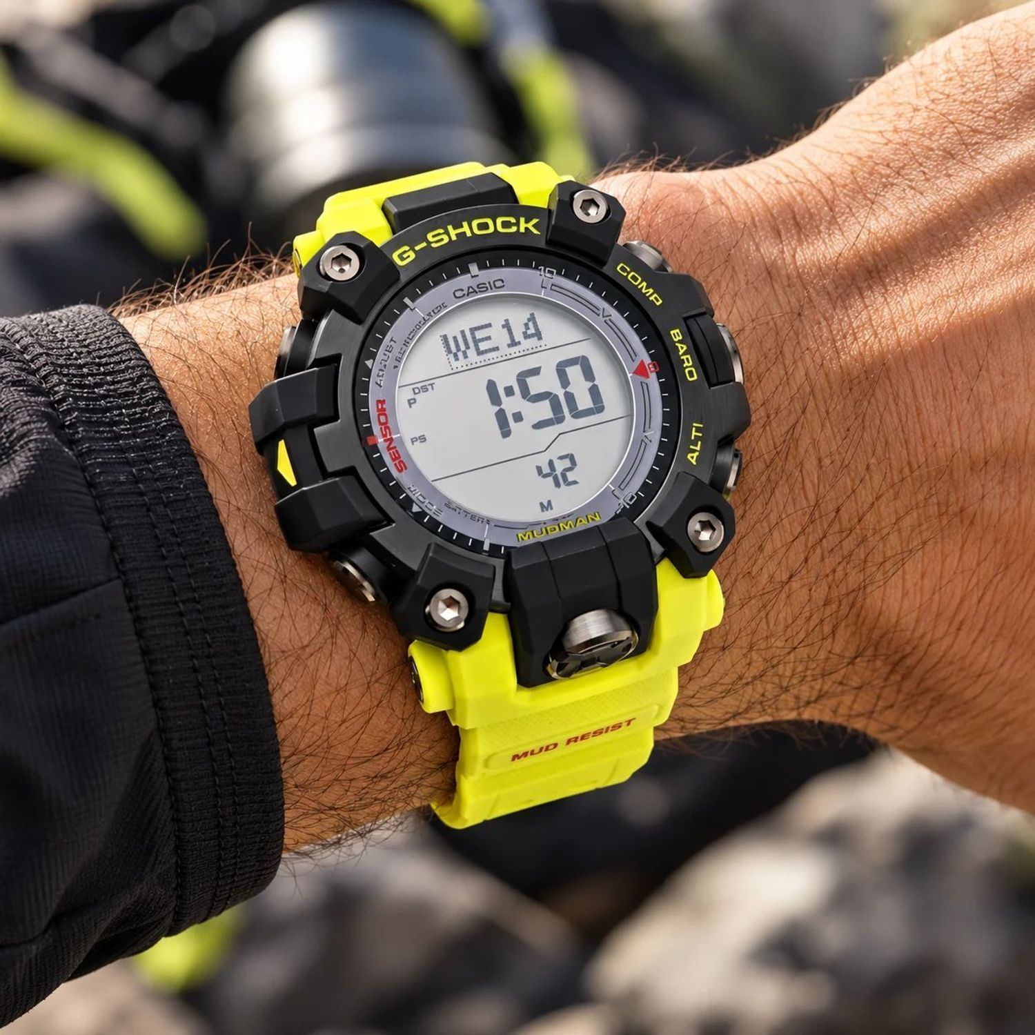 Zegarek męski Casio G-SHOCK MUDMAN GW-9500MRY-1A9ER solarny, czarno-żółty.jpg