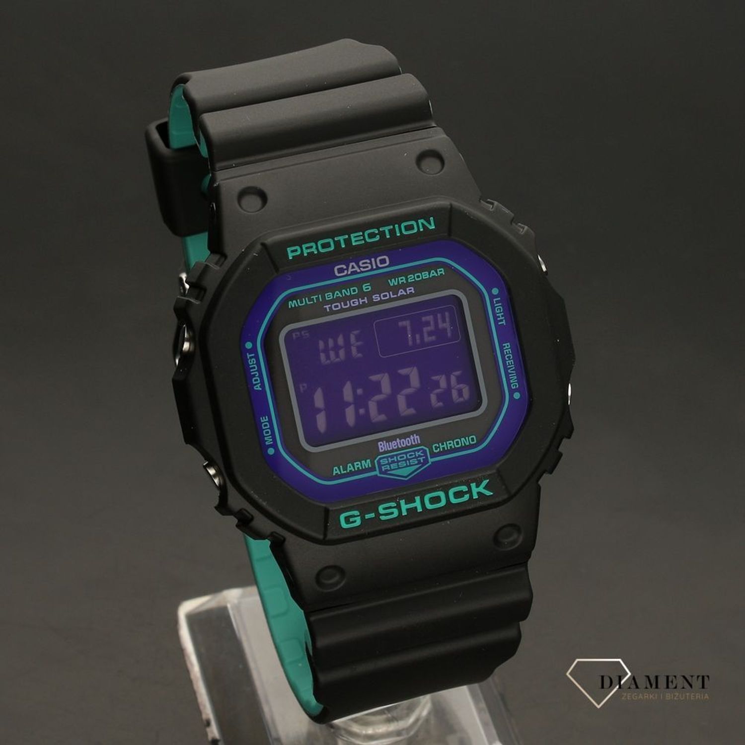 Zegarek męski wstrząsoodporny CASIO G-Shock Original Bluetooth Tough Solar GW-B5600BL-1ER.jpg