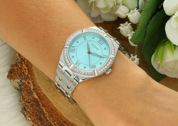Zegarek damski GUESS Cosmo GW0033L7 srebrny z jasnoniebieską tarczą,,.jpg