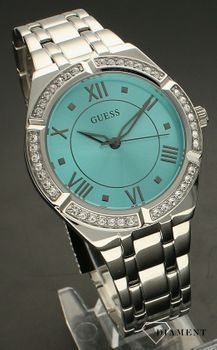 Zegarek damski GUESS Cosmo GW0033L7 srebrny z jasnoniebieską tarczą. Srebrny zegarek GUESS Cosmo GW0033L7 idealny prezent dla kobi (1).jpg