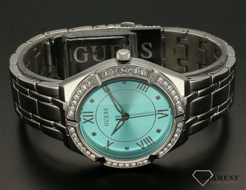 Zegarek damski GUESS Cosmo GW0033L7 srebrny z jasnoniebieską tarczą. Srebrny zegarek GUESS Cosmo GW0033L7 idealny prezent dla kobi (3).jpg