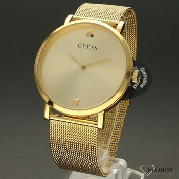Zegarek damski duży złoty na bransolecie GW0248G2 Guess z prawdziwym diamentem na godzinie 12 (2).jpg