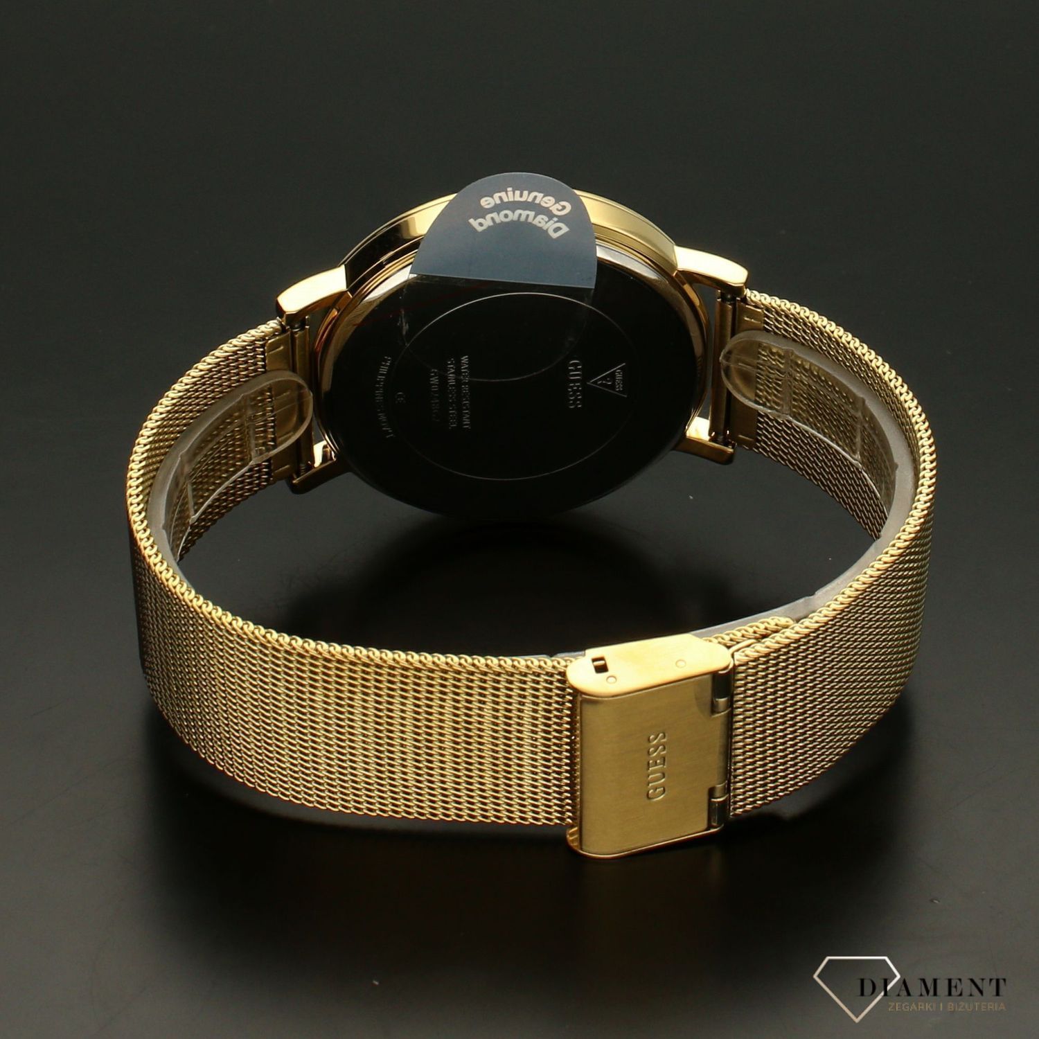 Zegarek damski złoty na bransolecie GW0248G2 Guess z prawdziwym diamentem na godzinie 12..jpg