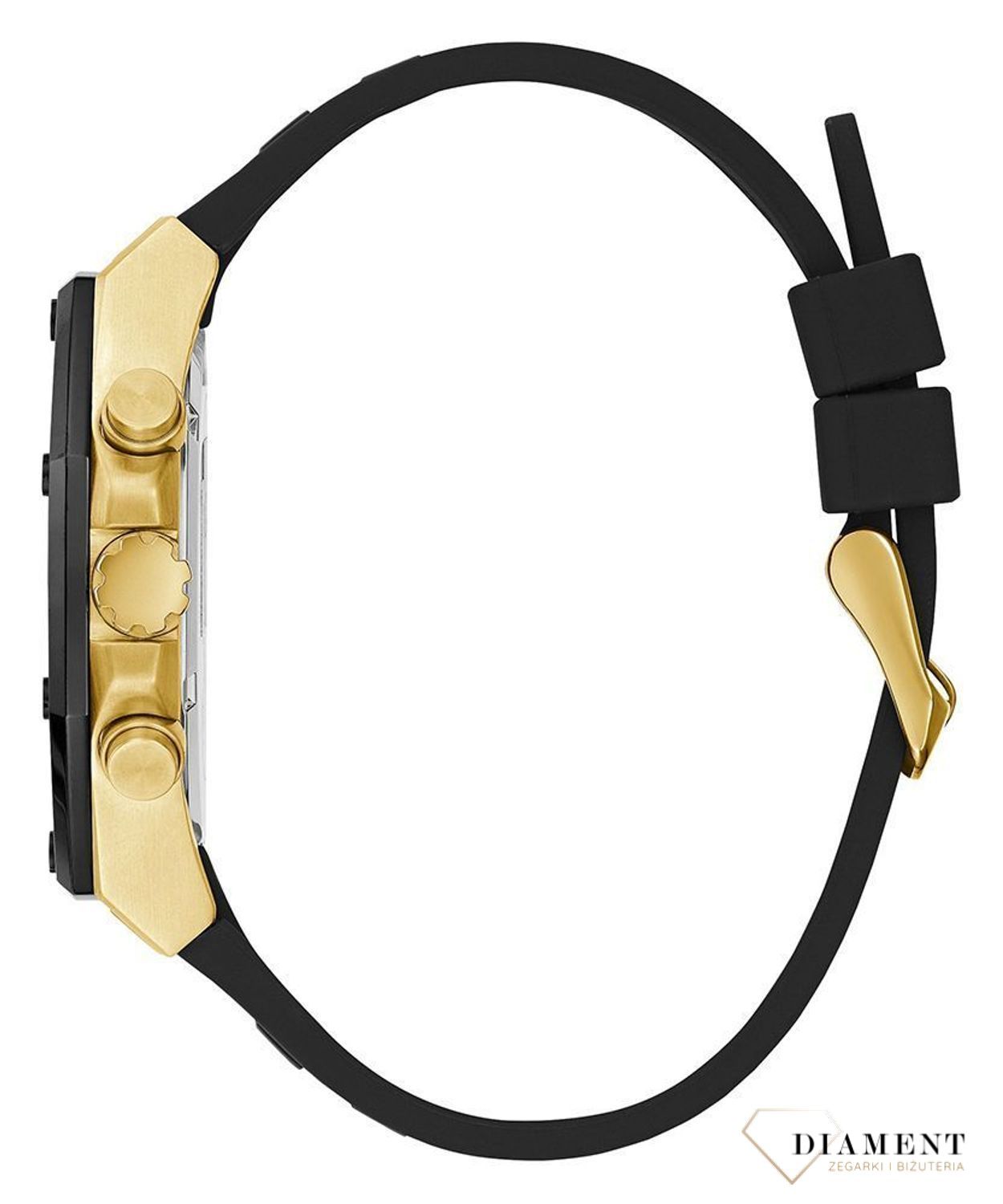 Zegarek męski GUESS Momentum GW0263G1 w czarno złotej kolorystyce to propozycja dla wszystkich tych, którzy nie chcą pozostać niezauważeni. Złoty zegarek wykonany ze stali pozłacanej. ⌚ Zegarki Guess.jpg