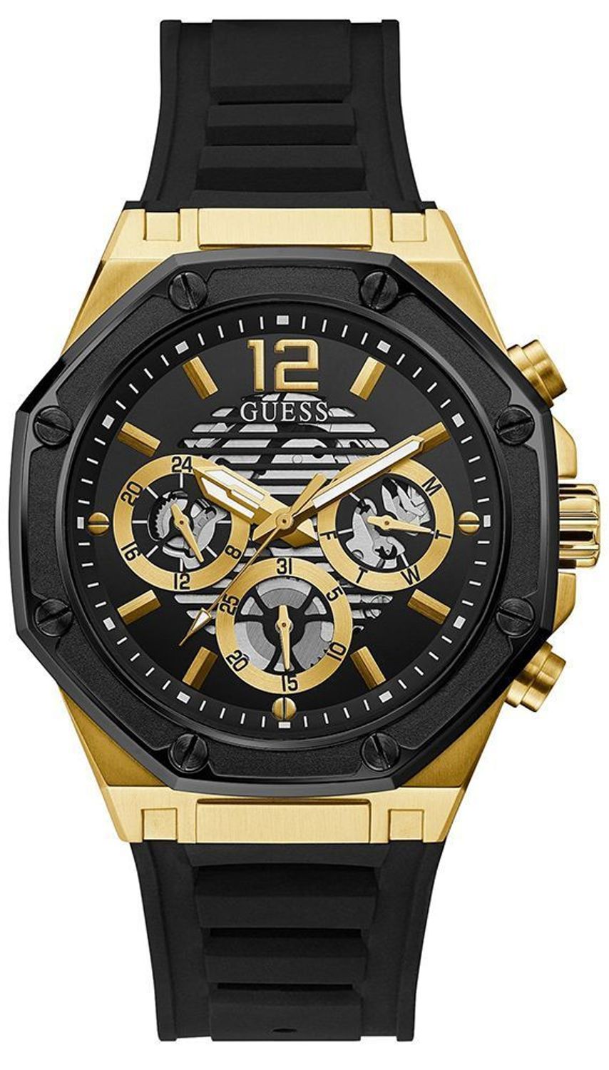 Zegarek męski GUESS Momentum GW0263G1 w czarno złotej kolorystyce to propozycja dla wszystkich tych, którzy nie chcą pozostać niezauważeni. Złoty zegarek wykonany ze stali pozłacanej. ⌚ Zegarki Guess.jpg
