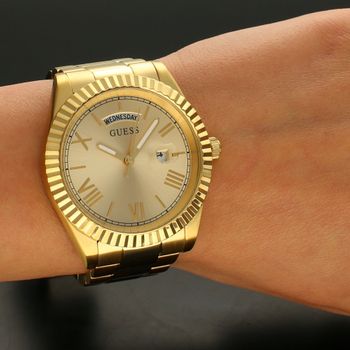 Zegarek damki duży złoty na masywnej bransolecie Guess Connoisseur GW0265G2 (5).jpg