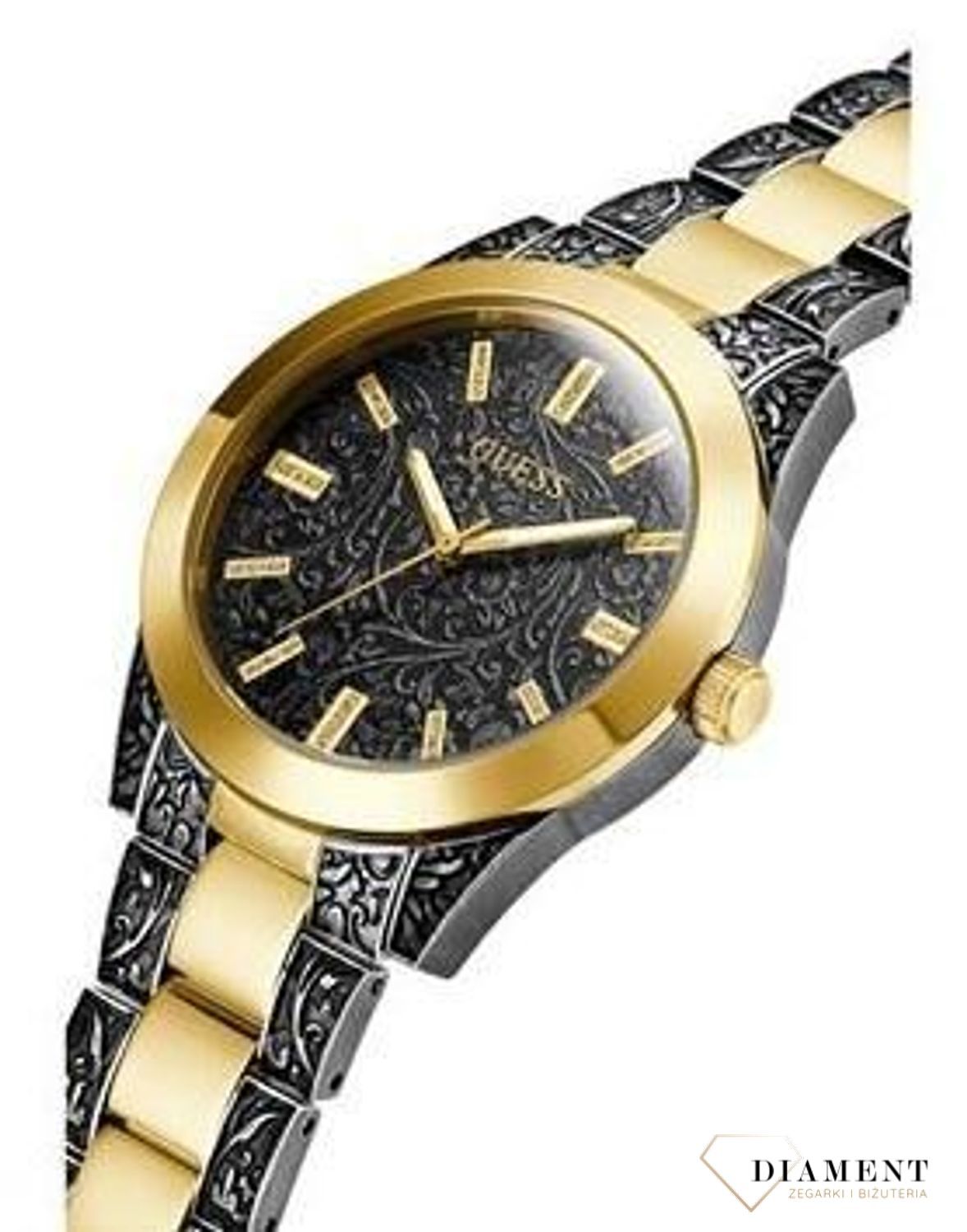 Zegarek GUESS Gilded 'Czarny orkknament' GW0303L1 (3).jpg
