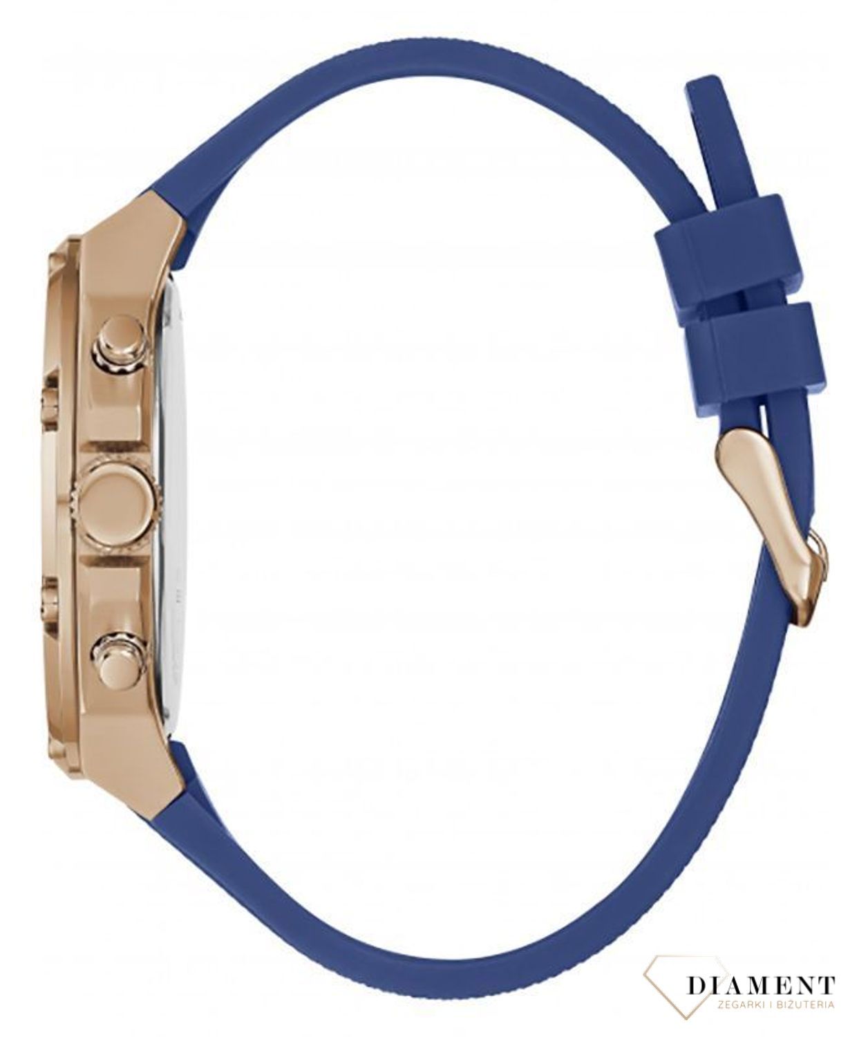 Zegarek męski GUESS GW0334G3 w kolorze granatowym  to propozycja dla wszystkich tych, którzy nie chcą pozostać niezauważeni. Zegarek wykonany ze stali pozłacanej. ⌚ Zegarki Guess ✓ Zapraszamy do sklepu www.zegarki-diam.jpg