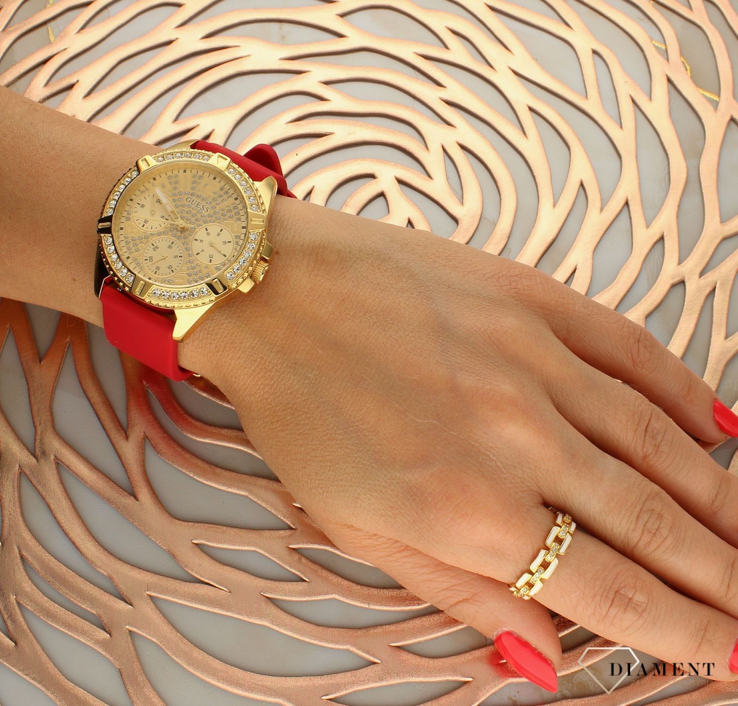 Zegarek damski GUESS na pasku Lady Frontier GW0349L1- dodatkowy pasek gratis!!!.webp