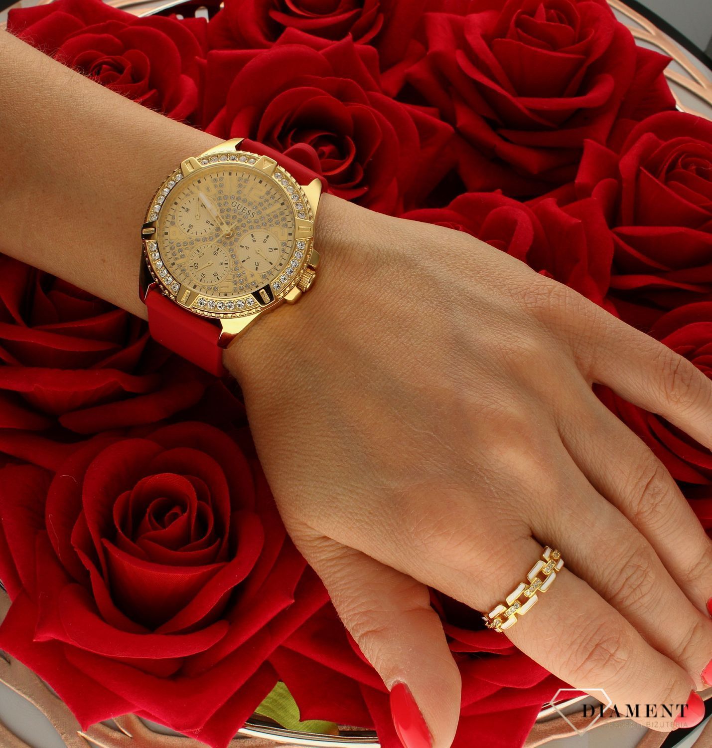 Zegarek damski GUESS na pasku Lady Frontier GW0349L1- dodatkowy pasek gratis!!!.webp