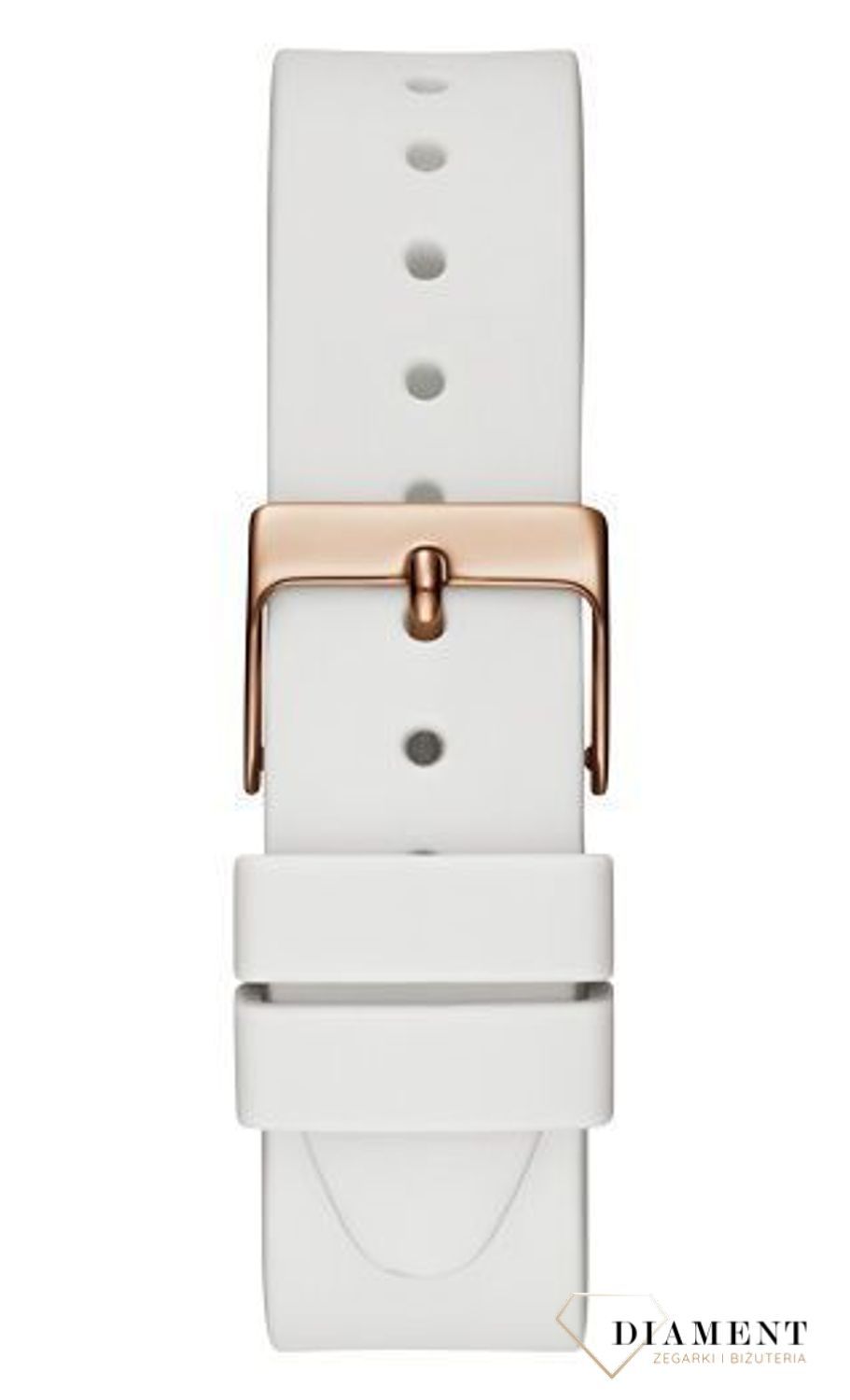 Zegarek damski GUESS GW0359L2 ⇒ Kupuj w autoryzowanym sklepie. Zegarek damski GUESS GW0359L2 to nowoczesny model z paskiem w białym kolorze i tarczą w kolorze różowego złota, w eleganckim stylu z wzorkami i logo Guess..jpg