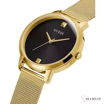 Zegarek damski złoty na bransolecie Guess Ladies GW0458L2. ⌚ Zegarki Guess  z czarną tarczą.  (2).webp