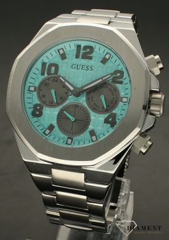 Zegarek męski GUESS EMPIRE ICE DIAL GW0489G3 srebrny z jasnoniebieską tarczą. Zegarek męski GUESS GW (2).jpg