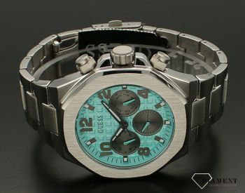 Zegarek męski GUESS EMPIRE ICE DIAL GW0489G3 srebrny z jasnoniebieską tarczą. Zegarek męski GUESS GW (3).jpg