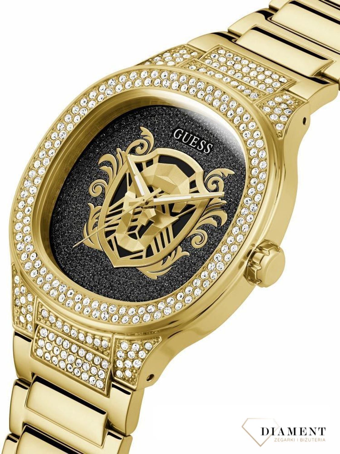 Zegarek męski Guess Kingdom GW0565G1 'Herb Guess'. Męski zegarek modowy. Modny zegarek dla faceta. Guess na prezent. Zegarek z guesa. Męski zegarek błyszczący. na prezent..jpg