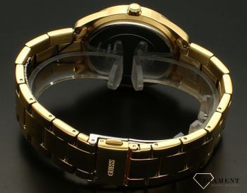 Zegarek damski GUESS GW0606L2 to nowoczesny, elegancki model zegarka. Bransoleta i koperta w kolorze żółtego złota. Tarcza zegarka w złotym kolorze z geometrycznymi wzorami. Idealny na prezent dla blis (4).jpg