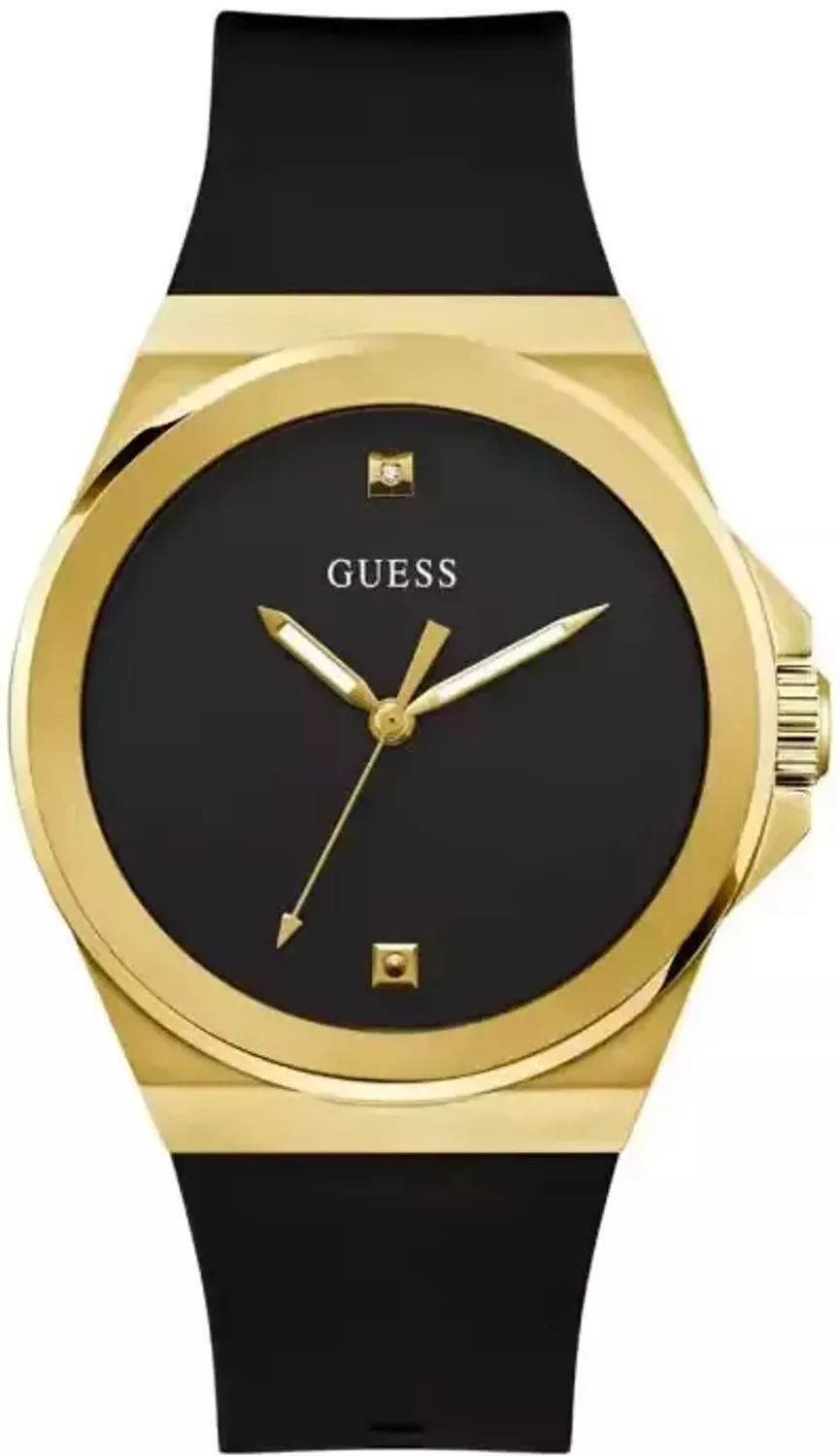 Zegarek GUESS GW0790G1 w złotej kolorystyce to propozycja dla wszystkich tych, którzy nie chcą pozostać niezauważeni. Dokładność pracy zegarka zapewnia kwarcowy mechanizm, który czerpie energię z baterii..webp