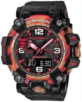 Zegarek męski G-SHOCK Casio Mudmaster Flare Red Series G-Shock 40th Anniversary GWG-2040FR-1AER. Zegarki G-shock wyposażony jest w touch solarsolar powered. Cyferblat zegarka jest panelem słonecznym, który generuje energię e.jpg