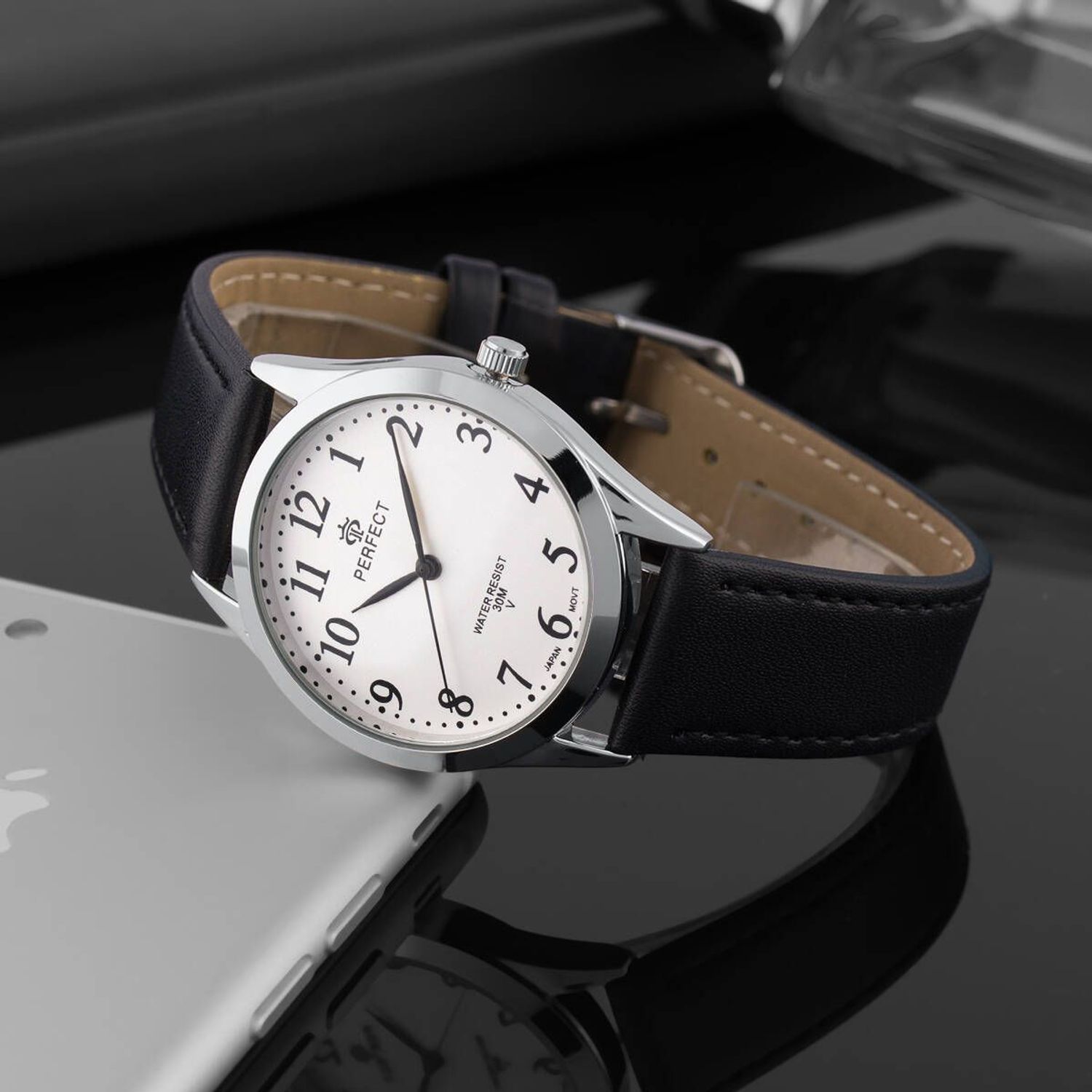 Zegarek damski Perfect GX004-03 na czarnym pasku (2).jpg