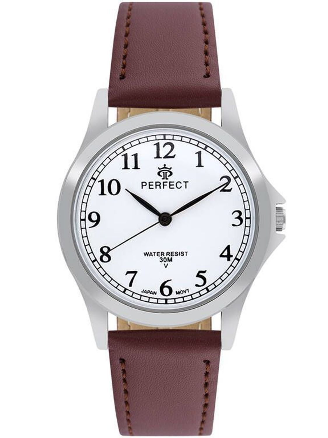 Zegarek damski Perfect GX005-02 na brązowym pasku.Damski zegarek Perfect. Zegarek damski na czarnym pasku. Zegarek damski klasyczny. Zegarek damski na prezent. Zegarek z wyraźną tarcza.  (2).jpg
