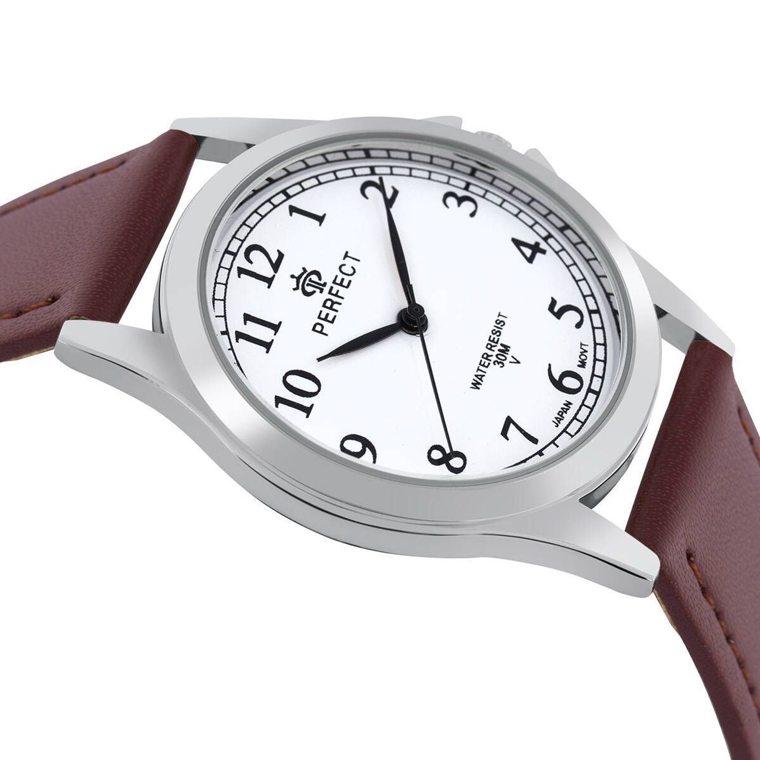 Zegarek damski Perfect GX005-02 na brązowym pasku.Damski zegarek Perfect. Zegarek damski na czarnym pasku. Zegarek damski klasyczny. Zegarek damski na prezent. Zegarek z wyraźną tarcza.  (2).jpg