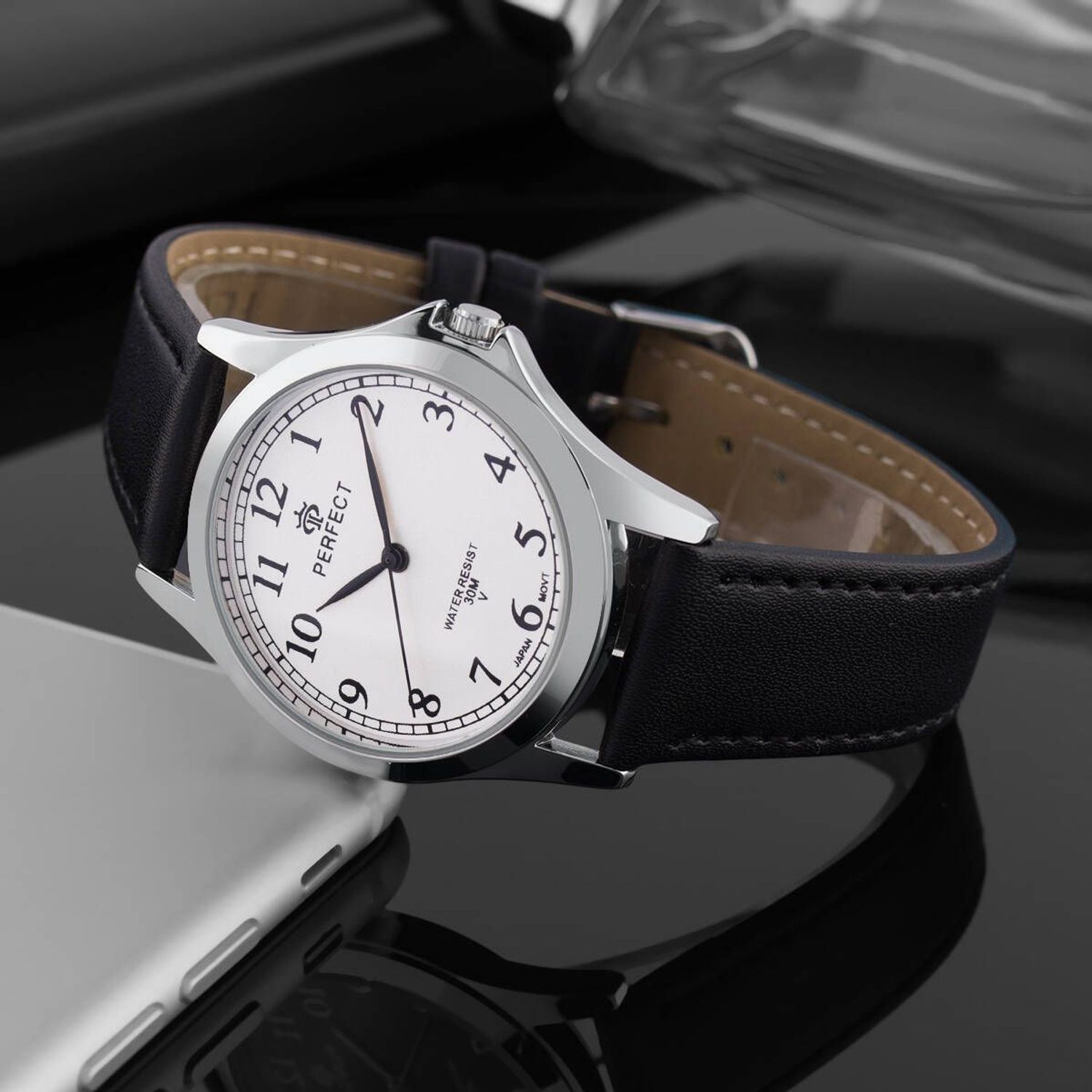 Zegarek męski Perfect GX005-03 na czarnym pasku GX005-03. Męski zegarek Perfect. Zegarek męski na czarnym pasku. Zegarek męski klasyczny. Zegarek męski na prezent (2).jpg