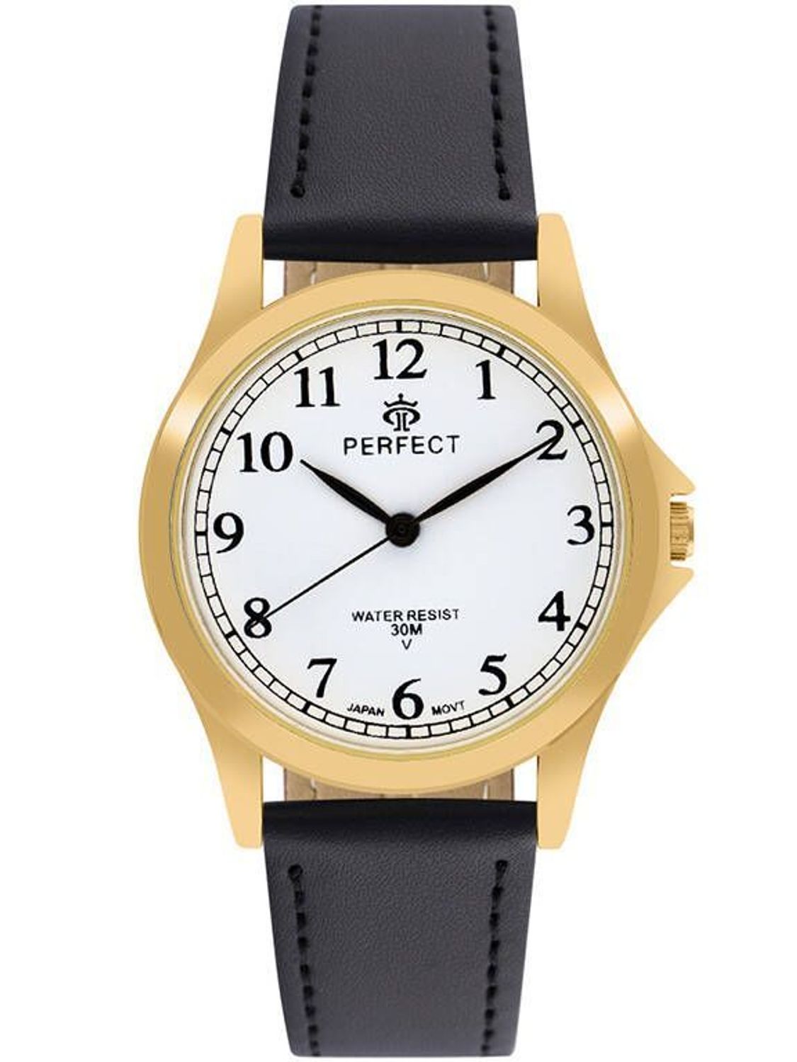 Zegarek damski Perfect GX005-11 na czarnym pasku.  Damski zegarek Perfect. Zegarek damski na czarnym pasku. Zegarek damski klasyczny. Zegarek damski na prezent. Zegarek z wyraźną tarcza.  (1).jpg